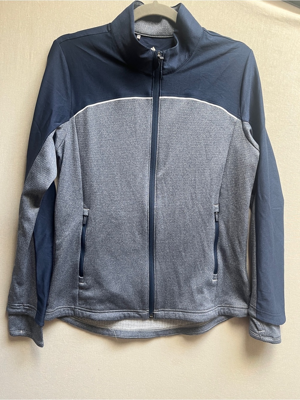 Adidas Golf Men's Medium Navy & Heather Gray Full-Zip Active Jacket